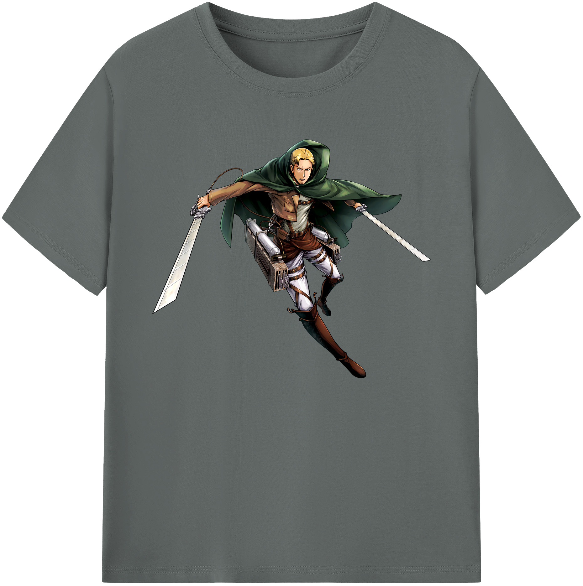 （画像用） 進撃の巨人 Attack on Titan 綿100％ メンズ半袖Tシャツ｜肌触りやわらか＆通気性